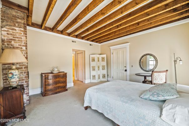 Bedroom, Interior, Stone Walls, Wooden Beams