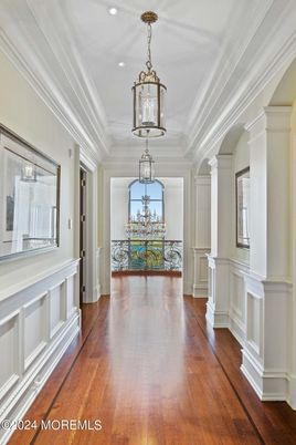 Chandelier, Interior, Recessed Lighting, Wood Texture Flooring
