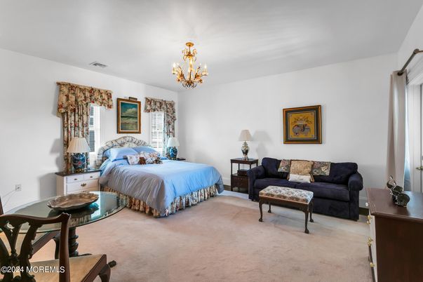 Bedroom, Chandelier, Interior