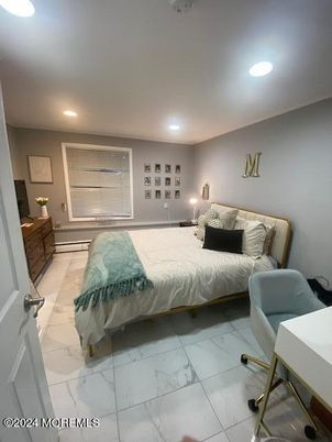 Bedroom, Interior, Marble, Recessed Lighting