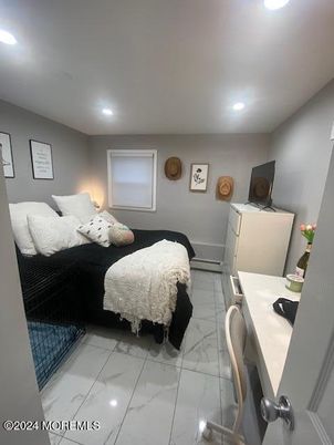 Bedroom, Interior, Marble, Recessed Lighting