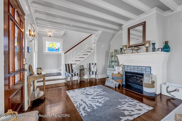 Fireplace, Interior, Wood Texture Flooring