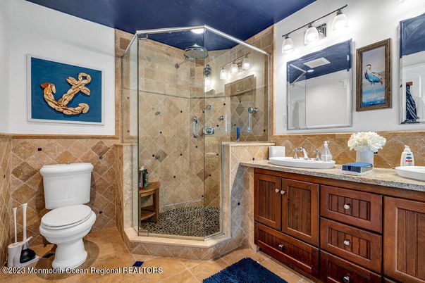 Bathroom, Dual Sink Vanities, Glass Shower, Interior