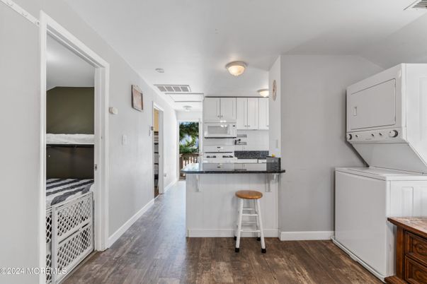 Interior, Kitchen, Washer, Wood Texture Flooring