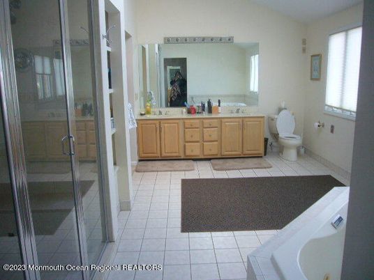 Bathroom, Dual Sink Vanities, Glass Shower, Interior