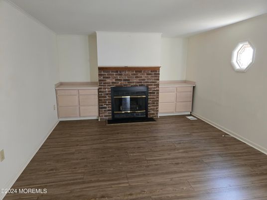 Empty room, Fireplace, Interior, Wood Texture Flooring