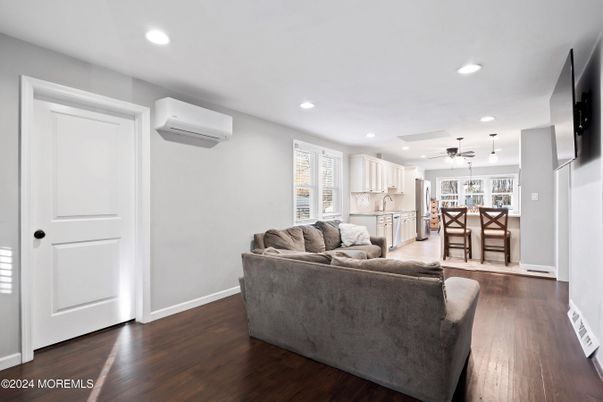 Dining room, Interior, Kitchen, Living room, Pendant Lights, Recessed Lighting, Wood Texture Flooring