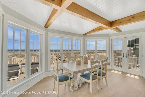 Dining room, Interior, Wooden Beams, Wood Texture Flooring