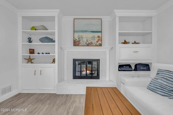 Fireplace, Interior, Wood Texture Flooring