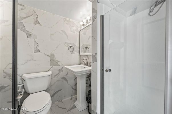 Bathroom, Glass Shower, Interior, Marble, Marble Walls