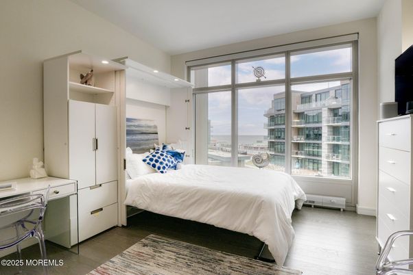Bedroom, Interior, Recessed Lighting, Water, Wood Texture Flooring