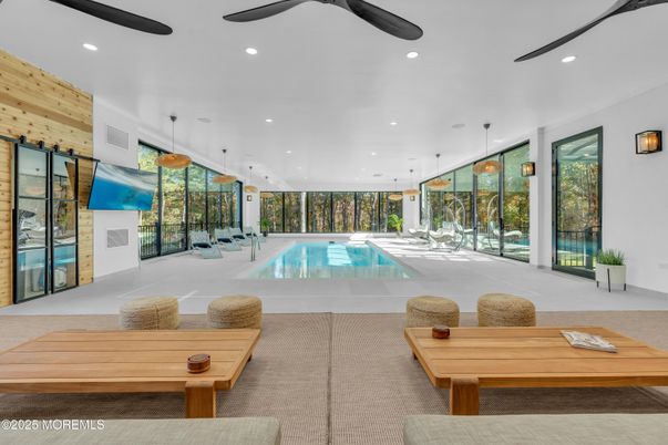 Interior, Pool, Recessed Lighting, Wooden Walls