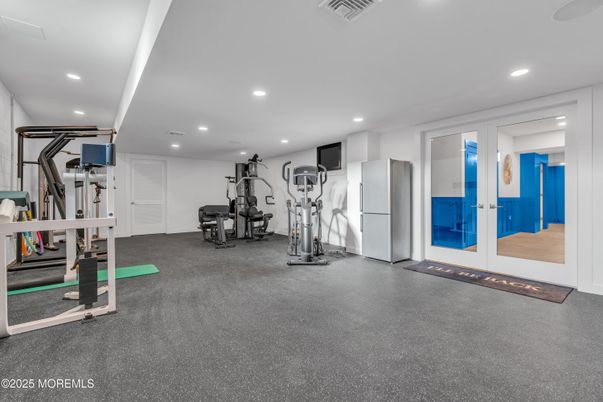 Fitness Equipment, Gym, Interior, Recessed Lighting