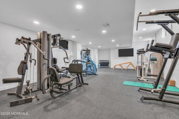 Fitness Equipment, Gym, Interior, Recessed Lighting