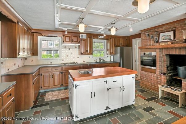 Interior, Kitchen, Stone Walls