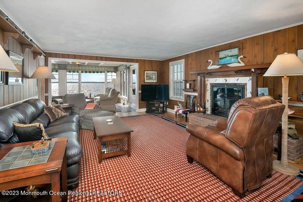 Fireplace, Interior, Living room, Wooden Walls