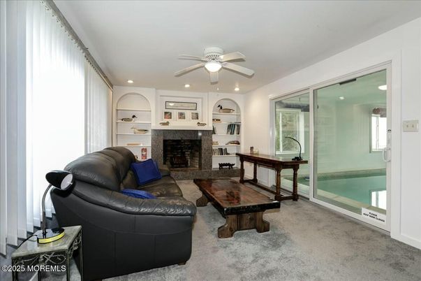 Fireplace, Interior, Living room, Recessed Lighting