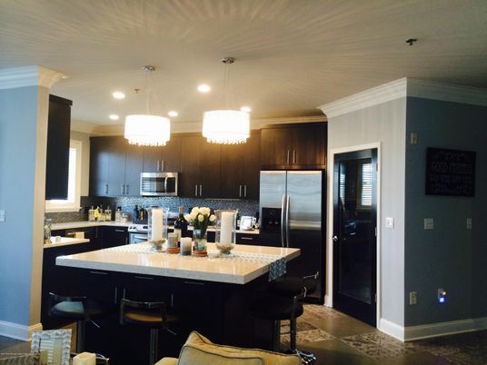 Interior, Kitchen, Pendant Lights, Recessed Lighting, Stainless Steel Appliances