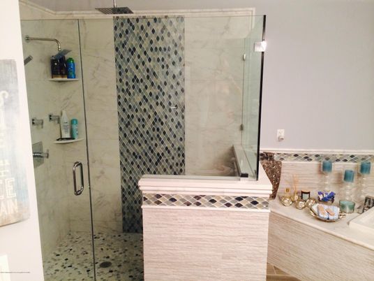 Bathroom, Glass Shower, Interior, Marble Walls