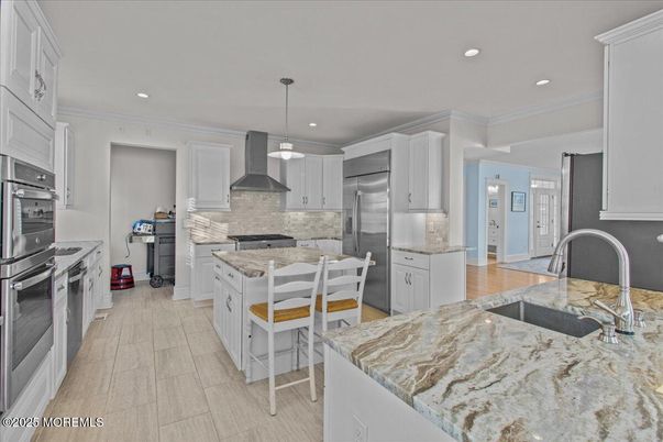 Interior, Kitchen, Pendant Lights, Recessed Lighting, Stainless Steel Appliances