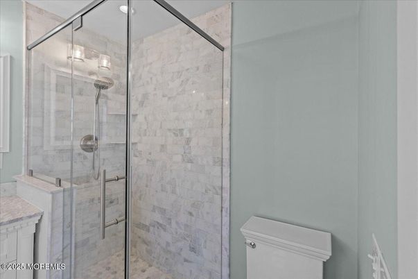 Bathroom, Glass Shower, Interior, Marble Walls