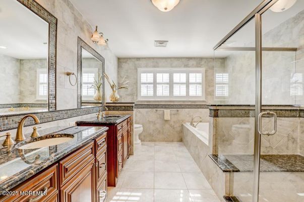 Bathroom, Dual Sink Vanities, Glass Shower, Interior