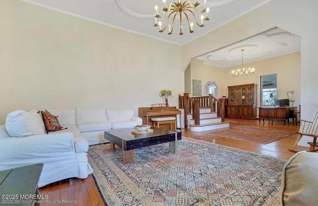 Chandelier, Interior, Living room, Pendant Lights, Piano, Wood Texture Flooring