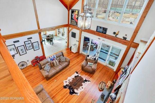 Fireplace, Interior, Living room, Pendant Lights, Wood Texture Flooring