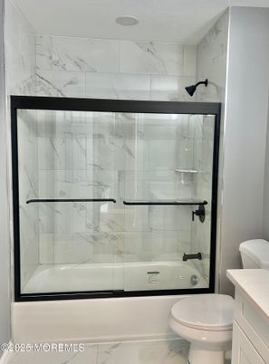 Bathroom, Glass Shower, Interior, Marble Walls