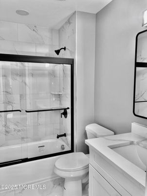 Bathroom, Glass Shower, Interior, Marble Walls