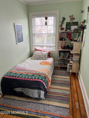 Bedroom, Interior, Pendant Lights, Wood Texture Flooring