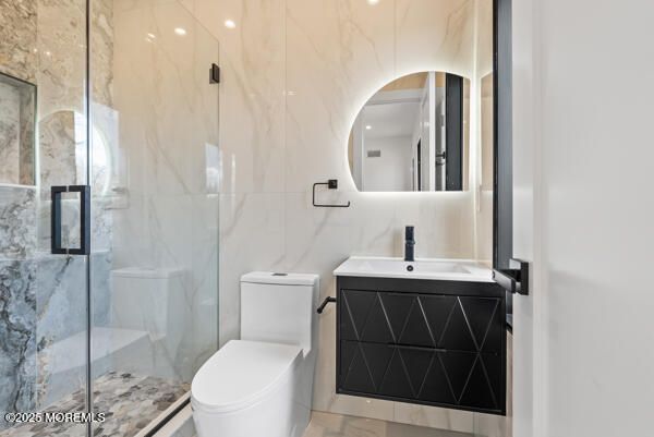 Bathroom, Glass Shower, Interior, Marble Walls