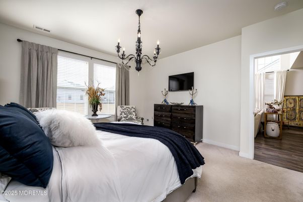 Bedroom, Chandelier, Interior