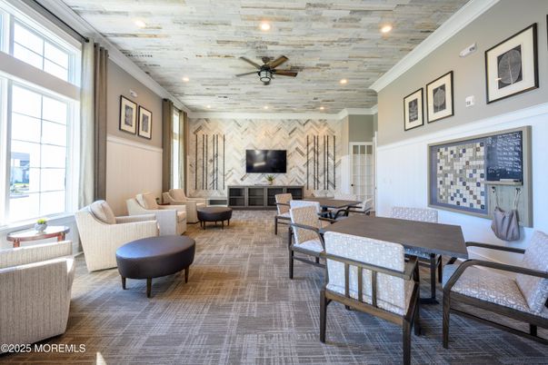 Dining room, Fireplace, Interior, Living room, Recessed Lighting, Stone Walls