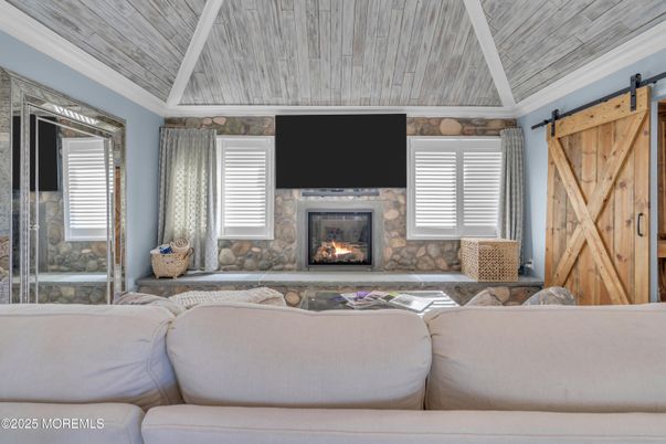 Fireplace, Interior, Living room, Wooden Ceilings