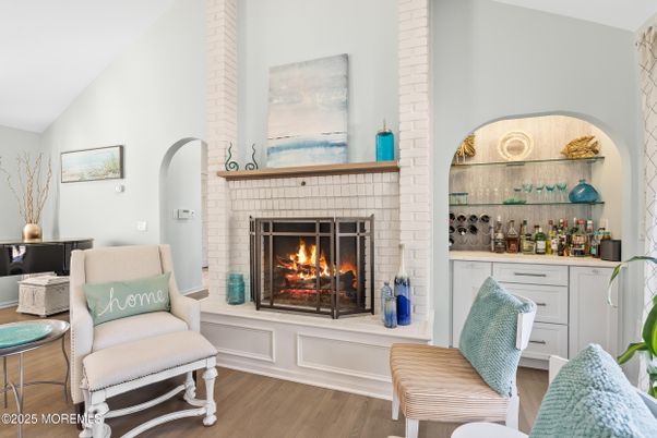 Fireplace, Interior, Wood Texture Flooring