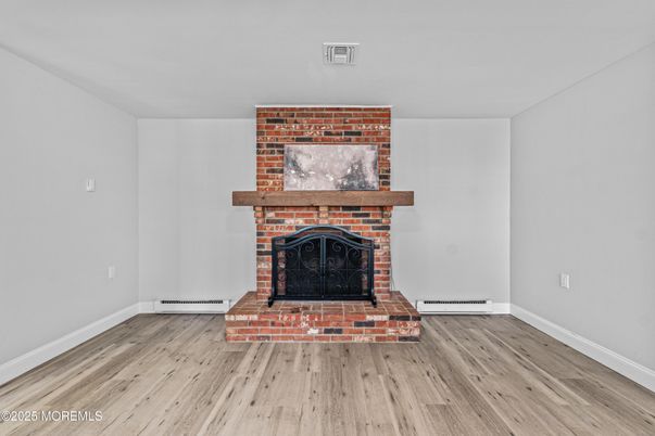 Fireplace, Interior, Wood Texture Flooring