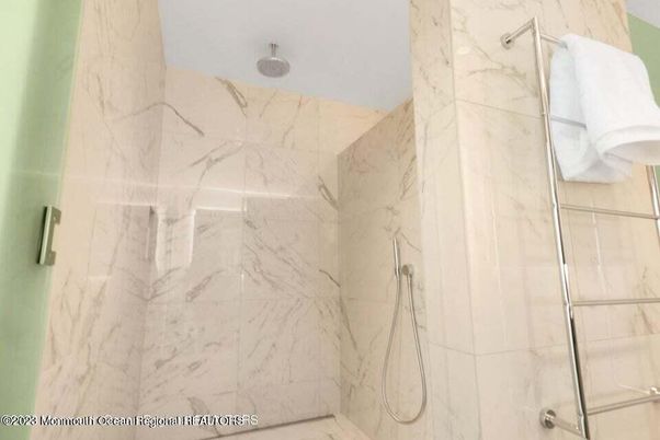 Bathroom, Glass Shower, Interior, Marble Walls