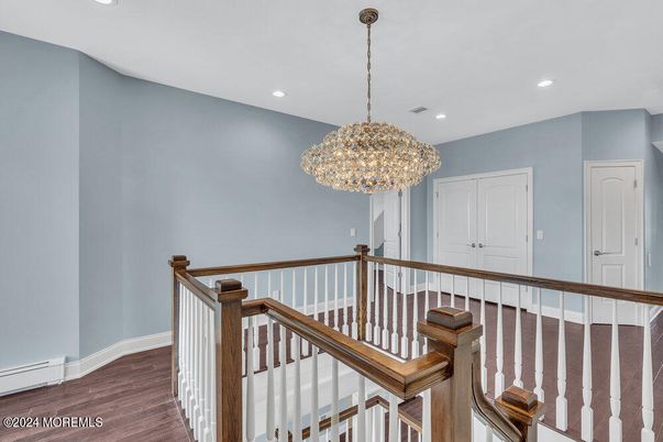 Chandelier, Interior, Pendant Lights, Recessed Lighting, Wood Texture Flooring