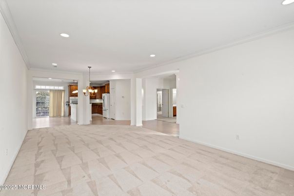 Chandelier, Empty room, Interior, Recessed Lighting