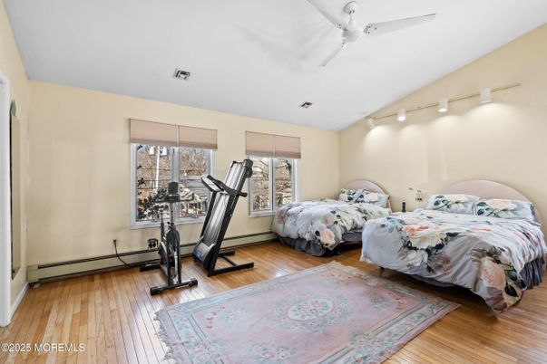 Bedroom, Fitness Equipment, Interior, Wood Texture Flooring