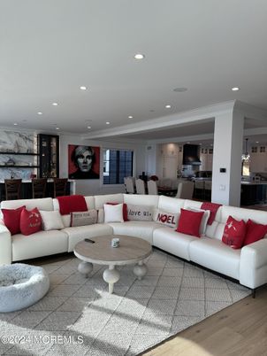 Dining room, Interior, Kitchen, Living room, Pendant Lights, Recessed Lighting, Wood Texture Flooring
