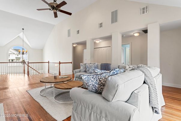 Interior, Living room, Pendant Lights, Wood Texture Flooring