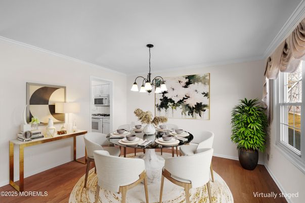 Chandelier, Dining room, Interior, Pendant Lights, Wood Texture Flooring