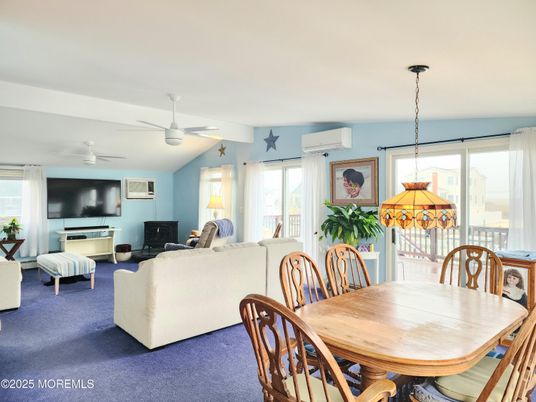 Dining room, Fireplace, Interior, Living room, Pendant Lights