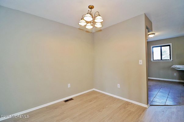 Chandelier, Empty room, Interior, Wood Texture Flooring