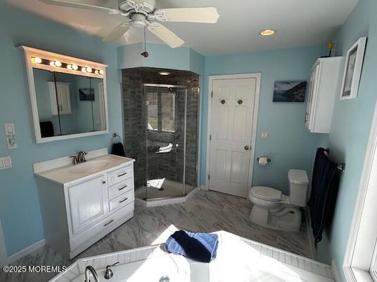 Bathroom, Glass Shower, Interior, Marble, Recessed Lighting