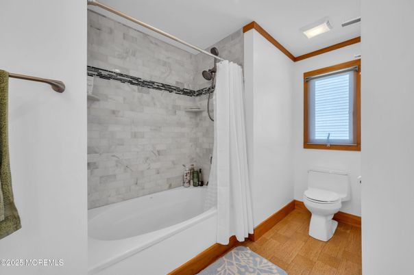 Bathroom, Interior, Marble Walls, Wood Texture Flooring