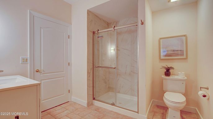 Bathroom, Glass Shower, Interior, Marble Walls