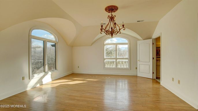 Chandelier, Empty room, Interior, Wood Texture Flooring